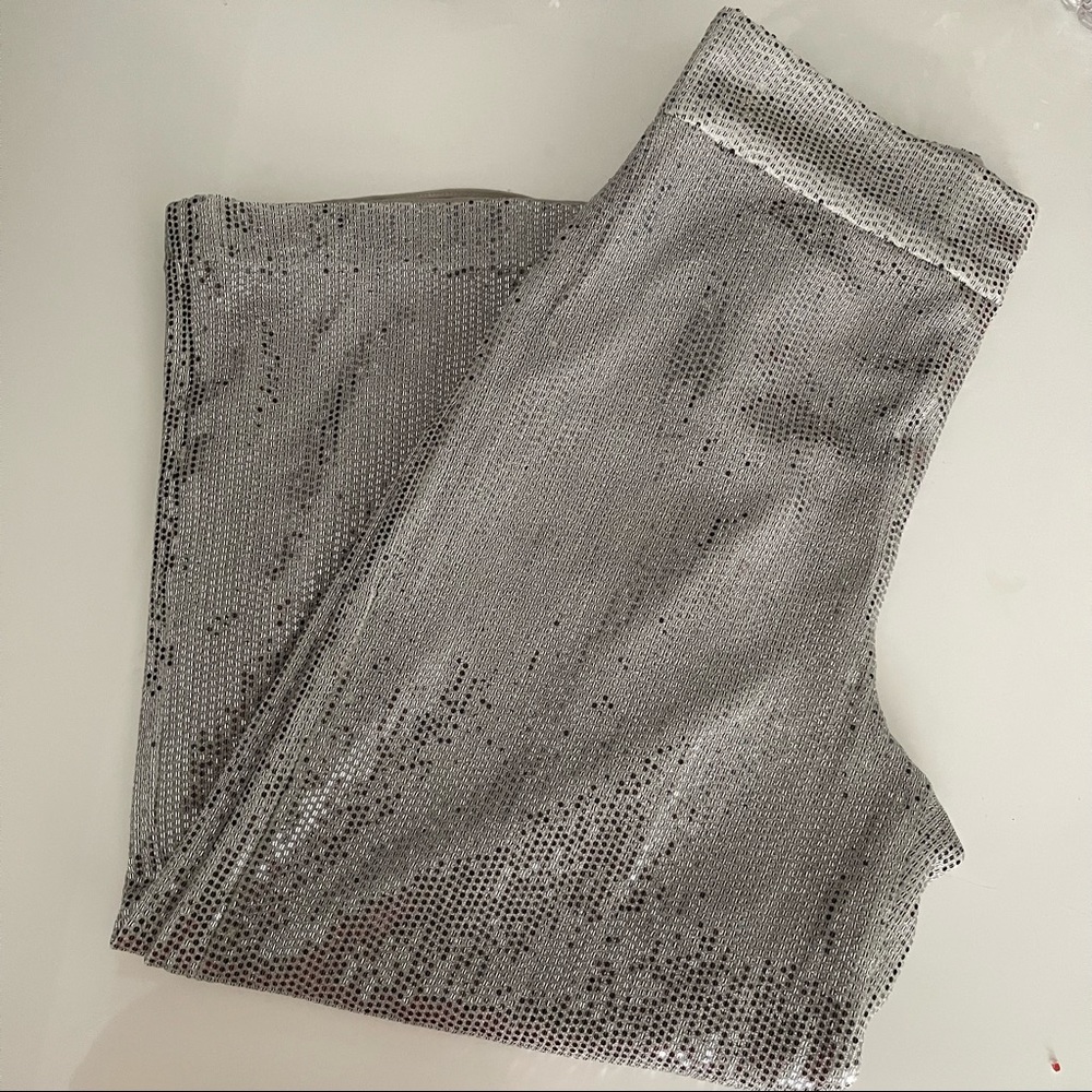 Zara Sequin Culottes Silver